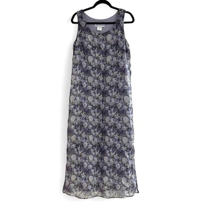 Maxi Vestido Largo Vintage Jessica Howard Floral Púrpura Lavanda Años 90 2 Piezas Talla 12 Foto 1 de 4