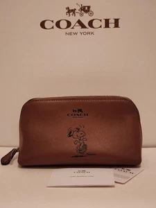 Nuevo Estuche Cosmético Coach X Peanuts Blanco en Becerro Edición Limitada - F65208 - Imagen 1 de 12