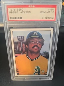 Beckett 1975 SSPC #494 Reggie Jackson Oakland Athletics gema como nueva 10 - Imagen 1 de 2