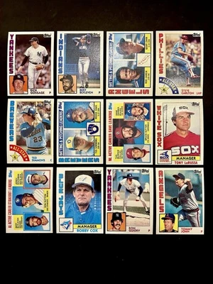 *SHARP* Huge 12 card 1984 Topps Lot! High Grade! Vintage HOFers & Stars! - Image 1 of 2