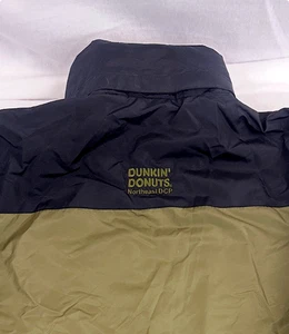 VTG Dunkin Donuts Employee Promo Wind Jacket L Green Black 2001 Northeast DCP - Picture 1 of 23