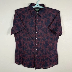 Rodd And Gunn Shirt Mens 2XL Red Blue Linen Blend Button Up Floral Beach Casual - Picture 1 of 8