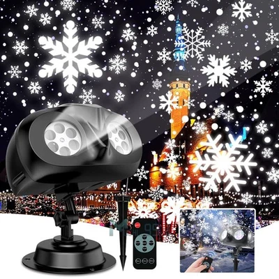 Lámpara de Navidad Proyector LED Luz Móvil Nieve Exterior Paisaje Escenario Navidad Foto 1 de 4