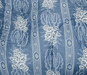 Ralph Lauren Biarritz Comforter QUEEN Floral Blue Chinoiserie ITALY Bedspread - Picture 1 of 8