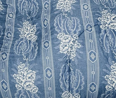 Ralph Lauren Biarritz Comforter QUEEN Floral Blue Chinoiserie ITALY Bedspread - Image 1 of 4