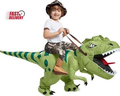 Disfraz Inflable Dinosaurio Montar T Rex Aire Explotar Divertido Vestido Elegante Fiesta Salón Foto 1 de 4