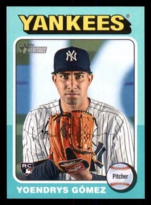 2024 Topps Heritage Aqua Border #661 Yoendrys Gomez New York Yankees RC - Picture 1 of 2