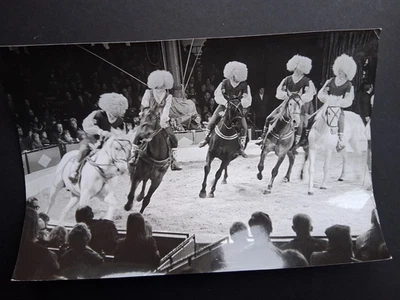 1975 DDR presse foto 16x24 KERSTEN DSHIGITEN REITER im ZIRKUS BUSCH circus photo - Bild 1 von 2