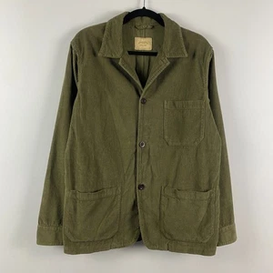 Cappotto da lavoro in velluto a coste labura di flanella portoghese uomo cotone verde medio - Foto 1 di 10