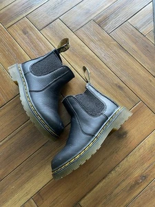 Dr. Doc Martens Niño Bebé Infante Talla 7 EU 24 Niños Negro Cuero Botas Zapatos - Imagen 1 de 7