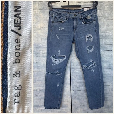 Rag Bone Jean Womens 26 BECKERS Distressed Boyfriend Cut Denim - Image 1 of 4