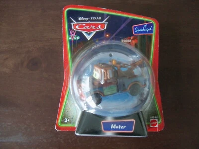 DISNEY CARS CHRISTMAS GLOBES ORNAMENT SUPERCHARGED MATER CREASED CARD - Image 1 of 2