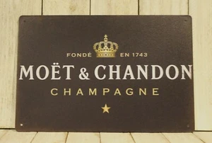 Moet & Chandon Champagner Blechschild Metall Poster Wein Bar Kneipe Spirituosenladen  - Bild 1 von 4