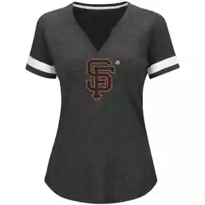 San Francisco Giants Women's Shirt Short Sleeve Gray Majestic Size Small New - Picture 1 of 3