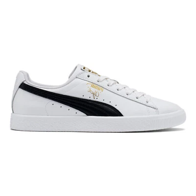 Puma Clyde Core L Foil 36466901 Mens White Leather Lifestyle Sneakers Shoes - Image 1 of 4