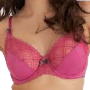 Lepel Melissa Raspberry Diva Pink Bra Underwired Full Cup No Padding Unpadded - Picture 1 of 4