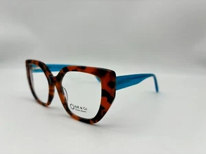 FASHION ANIMAL PRINT BLUE WOMENS EYEGLASSES FRAMES  53-18-143 - Picture 1 of 3
