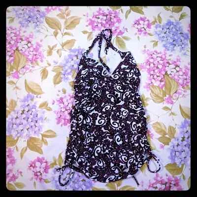 Elle танкини пейсли купальник верхний фиолетовый 10 M - Изображение 1 из 4