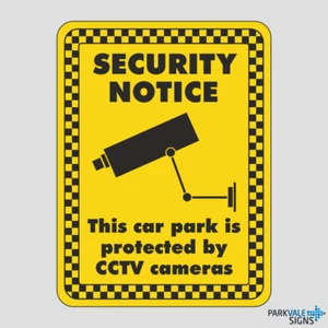Aviso de seguridad: este estacionamiento está protegido por letrero de cámaras de CCTV - Imagen 1 de 1