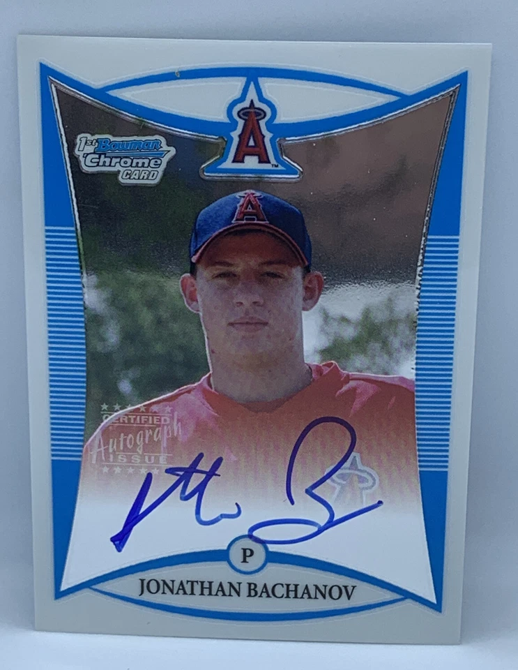 2008 Bowman Chrome Jonathan Bachanov Angels Auto - Image 1 of 1
