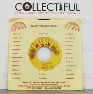 JERRY LEE LEWIS - BREATHLESS - SUN #2- TREASURE *EX* 7" SINGLE 🔥 - Imagen 1 de 2