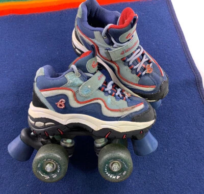 Britney Spears Skechers Patines Retro 4 Ruedas Azul Rojo Blanco - Talla 1 Foto 1 de 4