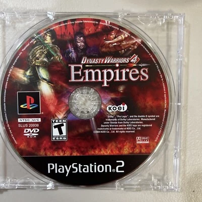 Dynasty Warriors 4: Empires(PlayStation 2 PS2)仅限光盘 — 第 1/2 张图片