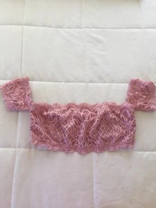Bralette rosa polvorienta de Victoria's Secret Dream Angels Off The Hombro pequeña nueva sin etiquetas - Imagen 1 de 4