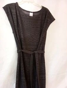 Merona Swim Suit Cover Up L Brown Eyelet A7 - Picture 1 of 4