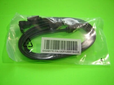 Gigabyte SATA 3 Gb/s CABLES (12CF1-2SAT1B-01R) - 2 PACK - Genuine OEM - Image 1 of 4