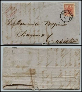 LOMBARDO VENETO - 15 cent (20) - Letterina Brescia->Tasiglio 12.11.? - Picture 1 of 1