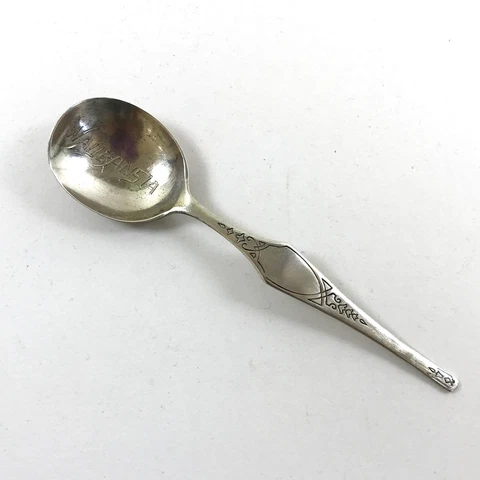 Vintage Waubansia Sterling Silver Collectible Small Spoon .6 ounces Cover