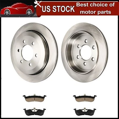 Rear Disc Rotors & Brake Pads For 2007-2017 Ford Expedition Lincoln Navigator - Image 1 of 4