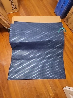 CTC Christine Taylor Collection XXL Fabric Gift Bag Blue Green 38" lot of 2 new