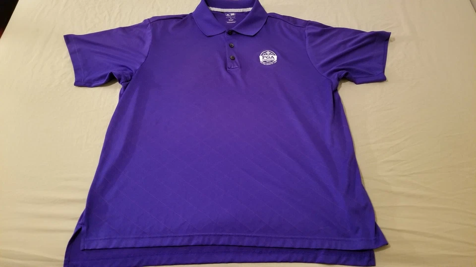 Polo de golf Adidas para hombre XL púrpura atlético campeonato de la PGA Foto 1 de 4