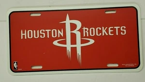 NBA Houston Rockets Plastic License Plate, NEW - Picture 1 of 1