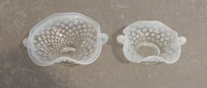 2 FENTON HOBNAIL OPALISIEREND DOPPELGRIFF BONBONSCHALE BONBONSCHALEN VINTAGE PAAR - Bild 1 von 5