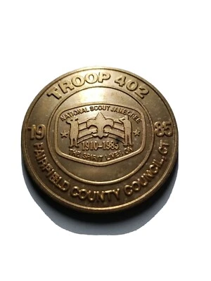 1985 National Jamboree Troop 402 Fairfield, County, CT Commemorative Coin BSA - Image 1 of 4