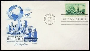 1964 NY World's Fair Commemorative Postage Stamp First Day of Issue 5¢ - Picture 1 of 2