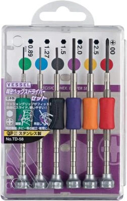 Vessel (VESSEL) Precision Hex driver set 6 pieces TD-58 - Image 1 of 4
