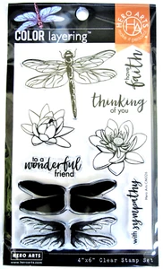 Dragonfly Color Layering Clear Stamp Set by Hero Arts CM326 Faith Sympathy NEW! - Picture 1 of 2