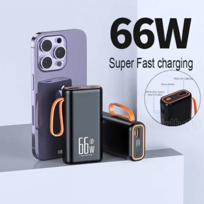 9000000mAh Powerbank Externer Batterie Ladegerät ZusatzAkku 66W Für Alle Handy - Bild 1 von 4