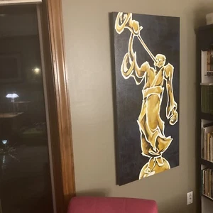 Original acrylic painting of Angel Moroni on gallery wrap canvas LDS Mormon Art - Picture 1 of 6