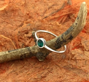 Anillo de plata fino con piedra de nacimiento, Swarovski, cumpleaños, moda para niña, lindo regalo, simple - Imagen 1 de 5