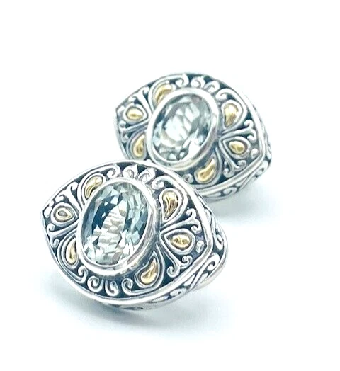 Brincos de prata com prasiolita Samuel B - Imagem 1 de 4