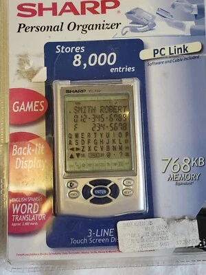 Sharp YO-P20 Sharp Personal Organizer 768 KB PC Link Silver New Sealed - Image 1 of 4