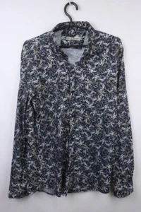 Etro Milano Black Floral Cotton Long Sleeve Collared Button-Down Shirt L - Picture 1 of 14