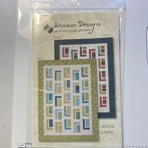 Atkinson Designs URBAN CABIN Quilt Quilting Pattern | Geometric ATK-151 - Picture 1 of 2