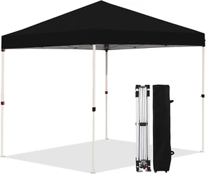 10x10ft Pop Up Canopy, Popup Outdoor Canopy Tent with Wheeled Carrying Bag,Po... - Picture 1 of 12