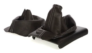 Bolsa de cambios + bolsa de freno de mano apta para Mazda MX-5 II año 1998-2005 costura blanca - Imagen 1 de 1